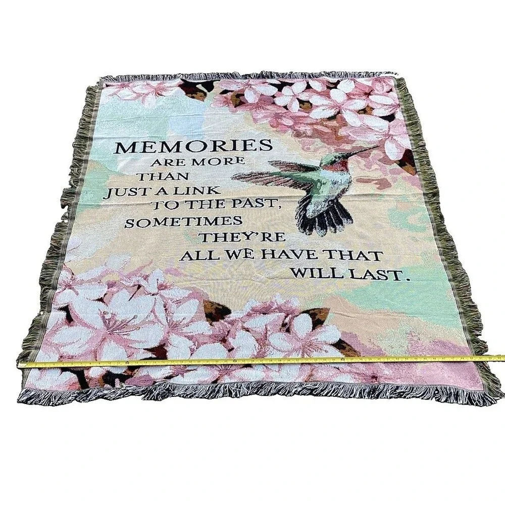 Hummingbird Tapestry Throw Blanket 63x50